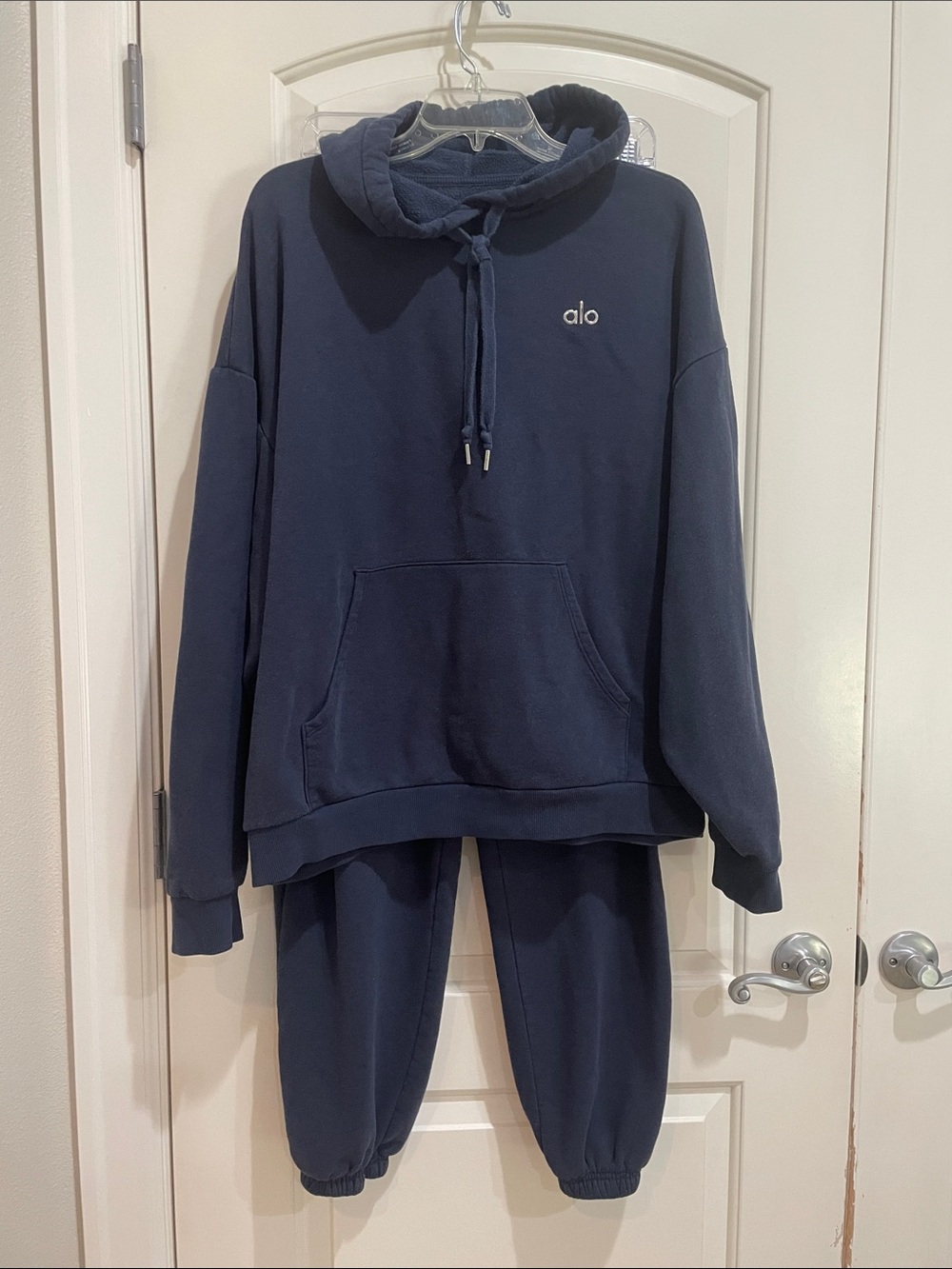 ALO Yoga Accolade Navy Hoodie & Jogger Set